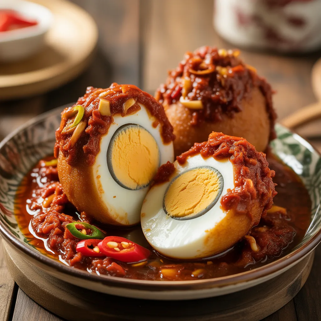 Telor Bulad Balado di Warteg Warmo Tebet